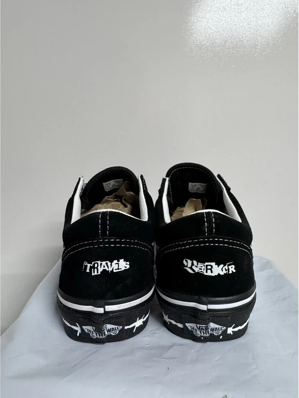 Vans x Travis Barker Mens Size 4.5 Womens 6 Black Dues Paid Skate Old Skool